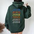 Jvke Colourful And Butterfly Vintage Retro Women Oversized Hoodie Back Print Forest