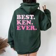 Ken Name Best Ken Ever Vintage Groovy Women Oversized Hoodie Back Print Forest