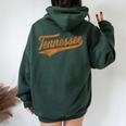 Kid Tennessee Tn Throwback Classic Women Oversized Hoodie Back Print Forest