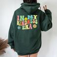 In My Kindness Era Retro Groovy Light Smile Face Women Oversized Hoodie Back Print Forest