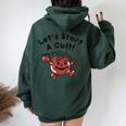 Let’S Start A Cult For Coffee Tea Women Oversized Hoodie Back Print Forest