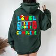 Level 3Rd Grade Complete Last Day Of School Video Game Women Oversized Hoodie Back Print Forest