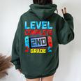 Level Complete 2Nd Grade Video Game Last Day Of School Women Oversized Hoodie Back Print Forest