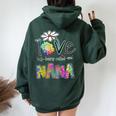 I Love Being Called Nana Sunflower Mother's Day Women Oversized Hoodie Back Print Forest