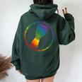 Love Djembe Drumming Or African Drums For Lgbtq Gay Drummer Women Oversized Hoodie Back Print Forest