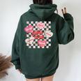 You Are Loved Worthy Enough Candy Heart Teacher Valentine Women Oversized Hoodie Back Print Forest