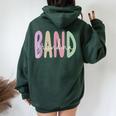 Marching Band Grandma Marching Band Grandmother Women Oversized Hoodie Back Print Forest