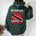Married To A Trinidadian Husband Wife Trinidad And Tobago Women Oversized Hoodie Back Print Forest