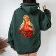 Mary Mother Of God Heart Of Virgin Mary Classic Catholic Women Oversized Hoodie Back Print Forest
