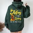 May Is My Birthday African American Woman Birthday Queen Women Oversized Hoodie Back Print Forest