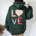 Medical Plaster Patch Wound Care Nurse Valentine's Day Women Oversized Hoodie Back Print Forest