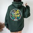 Memories Girls Trip Friends Vacation Besties Trip 2024 Women Oversized Hoodie Back Print Forest