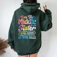 Middle Sister I'm The Reason We Have Rules Matching Women Oversized Hoodie Back Print Forest