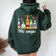 Mis Amigos Margarita Tequila Cocktail Cinco De Mayo Drinking Women Oversized Hoodie Back Print Forest