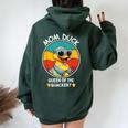 Mom Duck Queen Of The Quackery Mama Duck Mother's Day Women Oversized Hoodie Back Print Forest