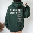 Mom Mother Senior 2024 Proud Mom Of A Class Of 2024 Graduate Women Oversized Hoodie Back Print Forest