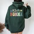 Momma Wildflower Floral Momma Women Oversized Hoodie Back Print Forest