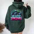 Monster Truck Mom Of The Birthday Boy Matching Family Women Oversized Hoodie Back Print Forest