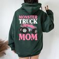 Monster Truck Mom Truck Lover Mom Women Oversized Hoodie Back Print Forest