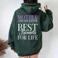 Mother And Daughter Best Friends For Life Daughter Women Oversized Hoodie Back Print Forest