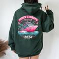 Mother And Daughter Cruise 2024 Family Trip 2024 Women Oversized Hoodie Back Print Forest