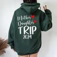 Mother Daughter Trip 2024 Family Vacation Mom Matching Women Oversized Hoodie Back Print Forest