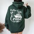 Mother Son Cruise 2024 Family Mom Son Matching Vacation Trip Women Oversized Hoodie Back Print Forest