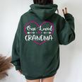 Mother's Day Cute One Loved Grandma Graphic Women Oversized Hoodie Back Print Forest