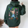 Mouse If You Give A Teacher A Student She Will Love You Women Oversized Hoodie Back Print Forest