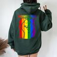 Nashville Lgbt Pride Month Lgbtq Rainbow Flag For Gay Women Oversized Hoodie Back Print Forest