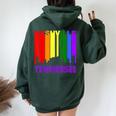 Nashville Tennessee Lgbtq Gay Pride Rainbow Skyline Women Oversized Hoodie Back Print Forest