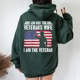 I Am Not The Veterans Wife I Am The Female Veteran Women Oversized Hoodie Back Print Forest