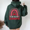 One Loved Grandma Rainbow Cute Valentine Day Women Oversized Hoodie Back Print Forest