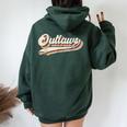 Outlaws Sports Name Vintage Retro For Boys Girls Women Oversized Hoodie Back Print Forest