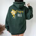 Papa Of The Bee 1St Birthday Outfit First Bee Day Family Women Oversized Hoodie Back Print Forest