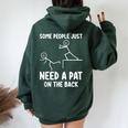 Pat On The Back Adult Sarcastic Women Oversized Hoodie Back Print Forest