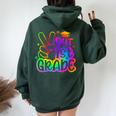 Peace Out First Grade Cute Tie Dye Last Day Of 1St Grade Women Oversized Hoodie Back Print Forest