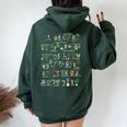 Plant Alphabet Gardener Gardening Plant Lover Men Women Oversized Hoodie Back Print Forest