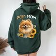 Pomeranian Mom Pom Dog Mama Women Oversized Hoodie Back Print Forest