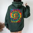 Praise The Lord Christian Faith Tie Dye Cute Christianity Women Oversized Hoodie Back Print Forest