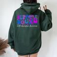 Preeclampsia Awareness Support Squad Groovy Women Women Oversized Hoodie Back Print Forest