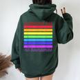 Pride Lgbtq Flag Gay Pride Ally Transgender Rainbow Women Oversized Hoodie Back Print Forest