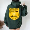 Princess Security Guard Family Birthday Dad Mom Daughter Women Oversized Hoodie Back Print Forest