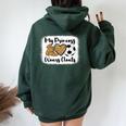 My Princess Wears Cleats Soccer Mom Football Mom Leopard Women Oversized Hoodie Back Print Forest