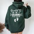 Promoted To Grandma Est 2024 New Grandma Grandmother Women Oversized Hoodie Back Print Forest