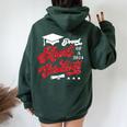 Proud Aunt Of A Class Of 2024 Graduate Graduation 2024 Women Oversized Hoodie Back Print Forest