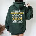 Proud Bonus Mom Of A Class Of 2024 Graduate For Graduation Women Oversized Hoodie Back Print Forest