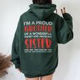 Proud Brother Of Wonderful Awesome Sister Bro Family Boy Women Oversized Hoodie Back Print Forest