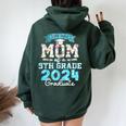 Proud Mom Of A Class Of 2024 5Th Grade Graduate Women Oversized Hoodie Back Print Forest