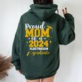 Proud Mom Of A Class Of 2024 Electrician Graduate Senior Fun Women Oversized Hoodie Back Print Forest
